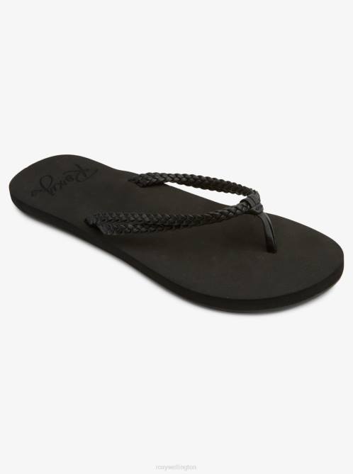 X4FH1372 black 3 Costas Flip-Flops Women Roxy | Flip Flops