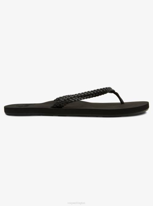 X4FH1372 black 3 Costas Flip-Flops Women Roxy | Flip Flops