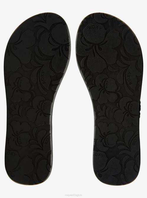 X4FH1372 black 3 Costas Flip-Flops Women Roxy | Flip Flops