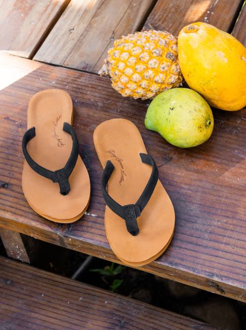 X4FH1374 black Lorraine Slim Sandals Women Roxy | Flip Flops