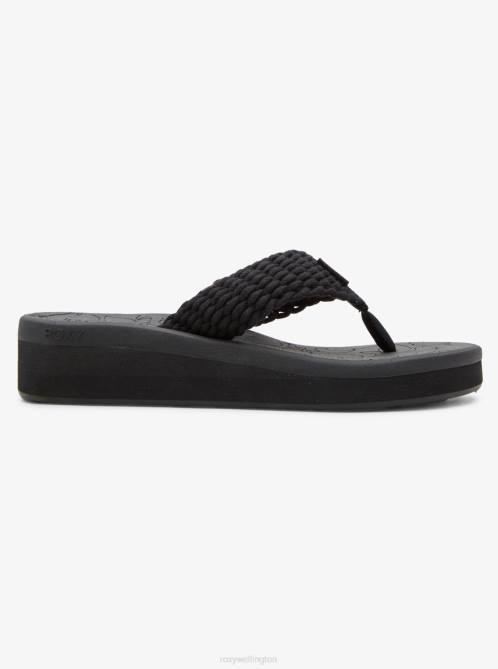 X4FH1376 black Caila Flip-Flops Women Roxy | Flip Flops