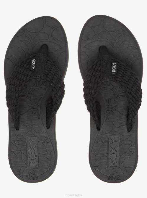 X4FH1376 black Caila Flip-Flops Women Roxy | Flip Flops