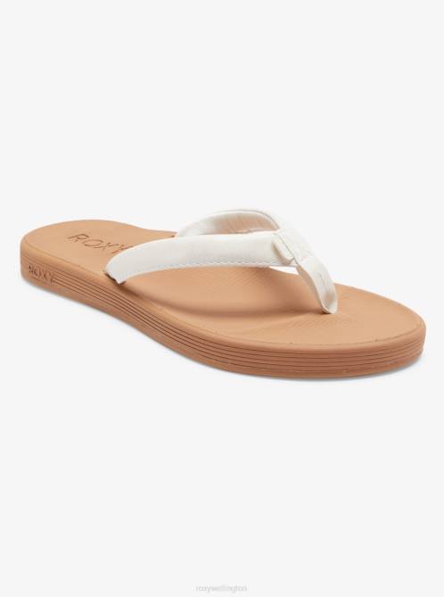 X4FH1381 white Solana Sandals Women Roxy | Flip Flops