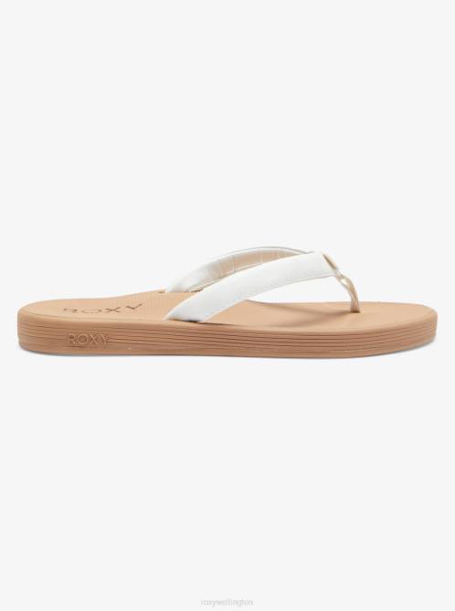 X4FH1381 white Solana Sandals Women Roxy | Flip Flops