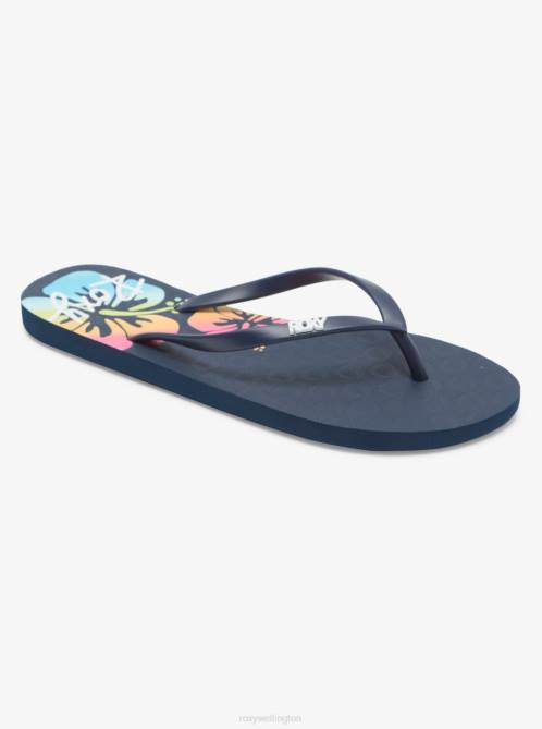 X4FH1388 navy Viva Stamp Flip-Flops Women Roxy | Flip Flops