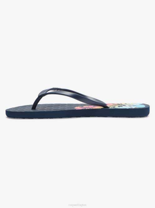 X4FH1388 navy Viva Stamp Flip-Flops Women Roxy | Flip Flops