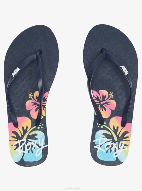 X4FH1388 navy Viva Stamp Flip-Flops Women Roxy | Flip Flops