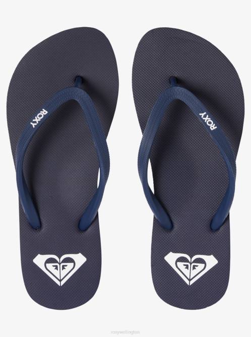 X4FH1389 navy Azul Basic Sandal Women Roxy | Flip Flops