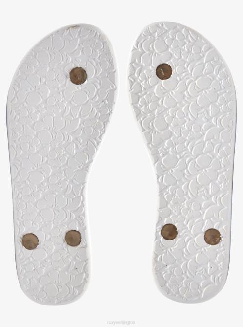 X4FH1408 beige/white Bermuda Sandals Women Roxy | Flip Flops