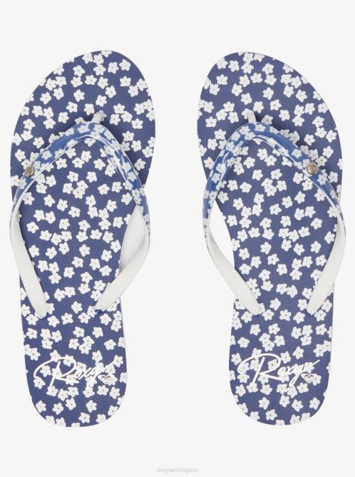 X4FH1416 nautical blue/white Portofino Flip-Flops Women Roxy | Flip Flops