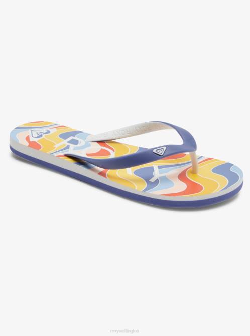 X4FH1427 shady blue/orange Tahiti Flip-Flops Women Roxy | Flip Flops