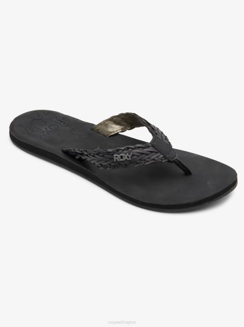 X4FH1429 black Lili Fashion Sandal Women Roxy | Flip Flops
