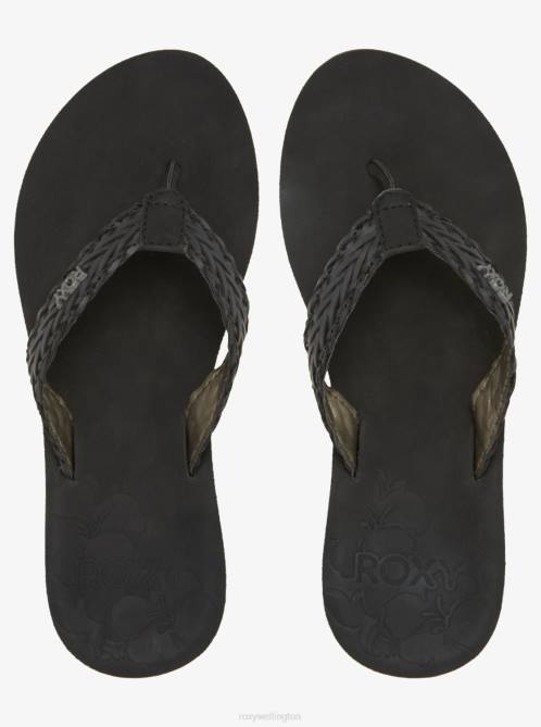 X4FH1429 black Lili Fashion Sandal Women Roxy | Flip Flops