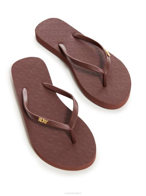 X4FH1431 chocolate Viva Hi Sandals Women Roxy | Flip Flops