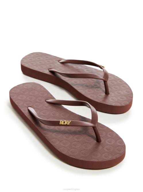 X4FH1431 chocolate Viva Hi Sandals Women Roxy | Flip Flops