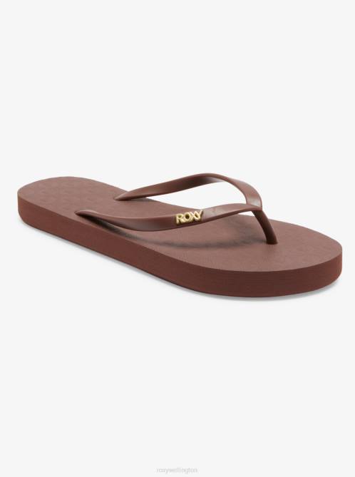 X4FH1431 chocolate Viva Hi Sandals Women Roxy | Flip Flops