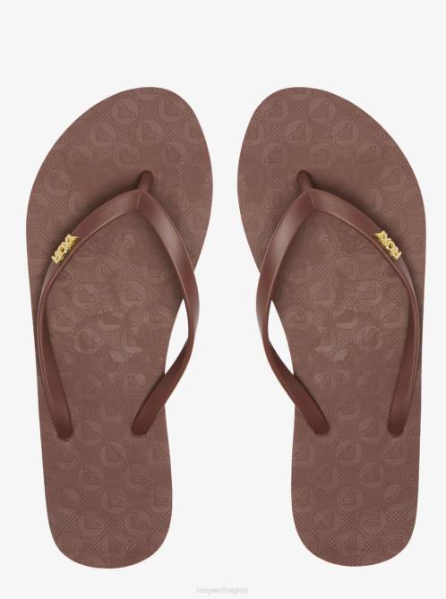 X4FH1431 chocolate Viva Hi Sandals Women Roxy | Flip Flops