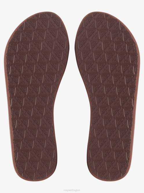 X4FH1431 chocolate Viva Hi Sandals Women Roxy | Flip Flops