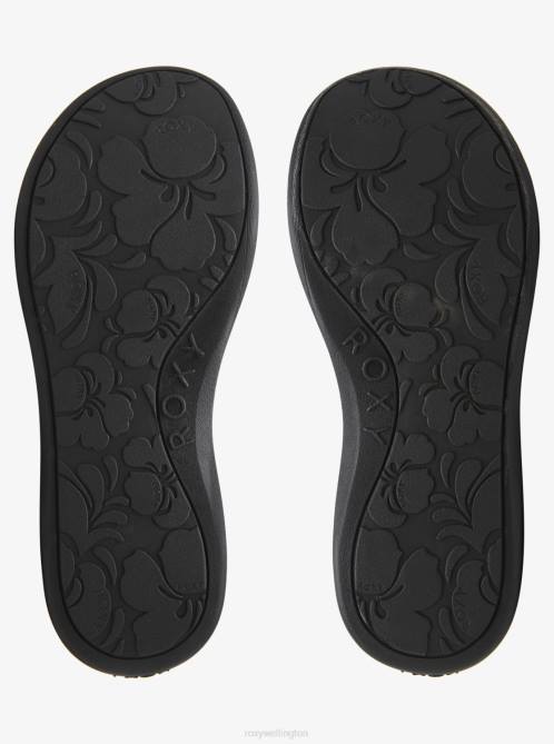 X4FH1432 black Lizzie Sandals Women Roxy | Flip Flops