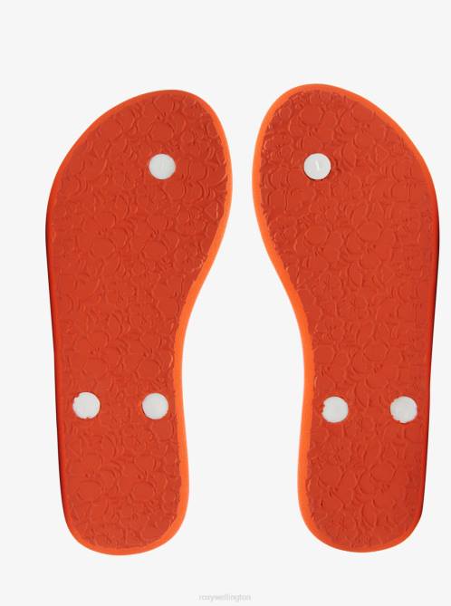 X4FH1435 crazy pink flower Portofino Flip-Flops Women Roxy | Flip Flops