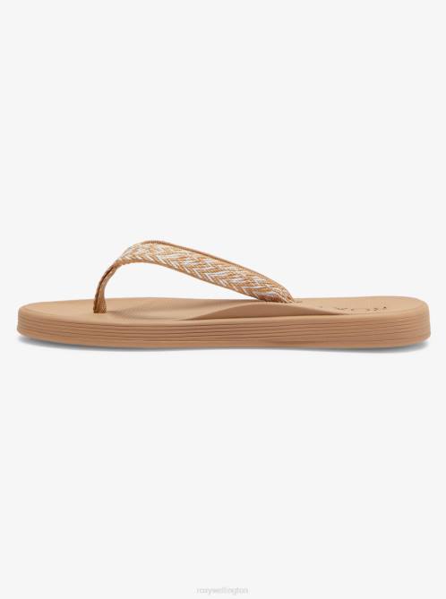X4FH1437 natural Clemente Flip-Flops Women Roxy | Flip Flops