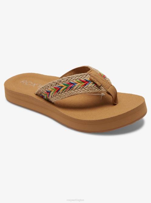 X4FH1445 tan Rosarito Flip-Flops Women Roxy | Flip Flops