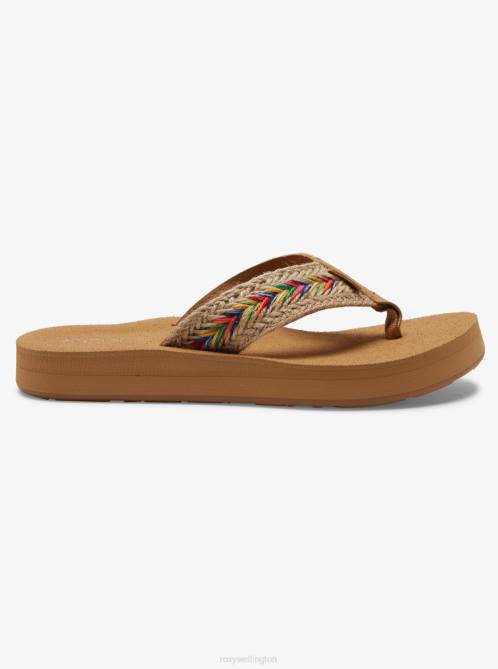 X4FH1445 tan Rosarito Flip-Flops Women Roxy | Flip Flops
