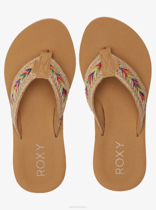 X4FH1445 tan Rosarito Flip-Flops Women Roxy | Flip Flops