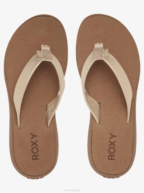 X4FH1449 bronze Lizzie Sandals Women Roxy | Flip Flops