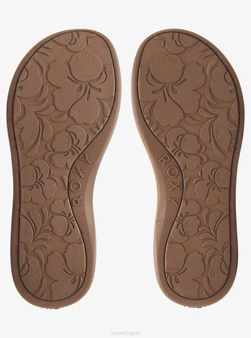 X4FH1449 bronze Lizzie Sandals Women Roxy | Flip Flops
