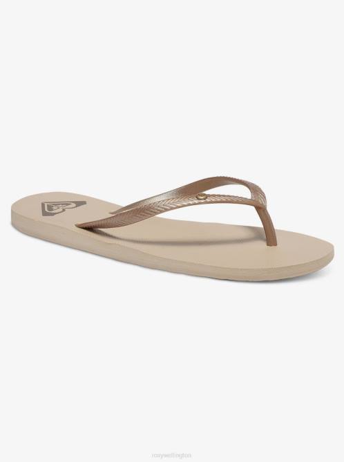 X4FH1457 gold Bermuda Sandals Women Roxy | Flip Flops