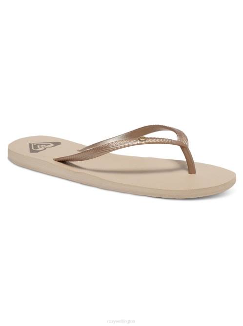 X4FH1457 gold Bermuda Sandals Women Roxy | Flip Flops