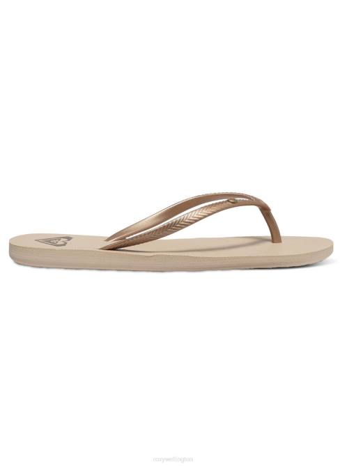 X4FH1457 gold Bermuda Sandals Women Roxy | Flip Flops