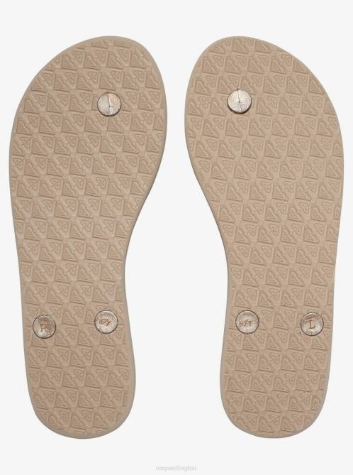 X4FH1457 gold Bermuda Sandals Women Roxy | Flip Flops