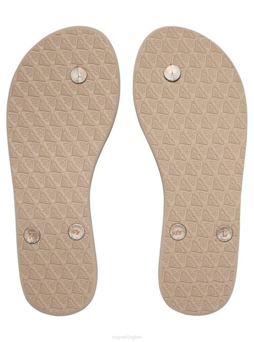 X4FH1457 gold Bermuda Sandals Women Roxy | Flip Flops