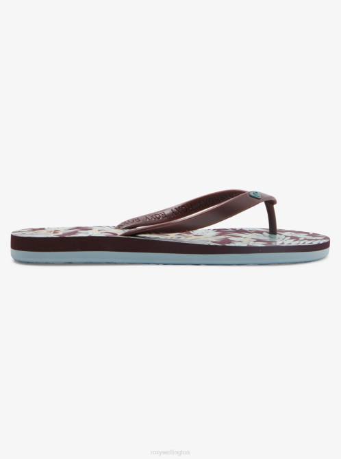 X4FH1459 chocolate Tahiti Flip-Flops Women Roxy | Flip Flops