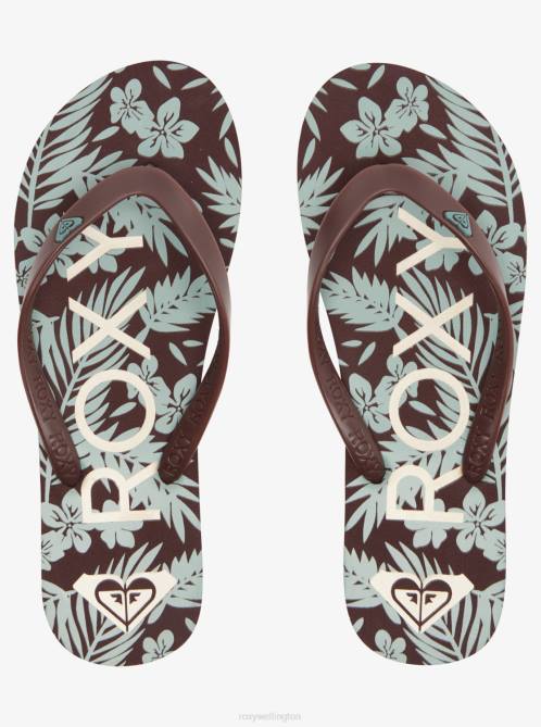 X4FH1459 chocolate Tahiti Flip-Flops Women Roxy | Flip Flops
