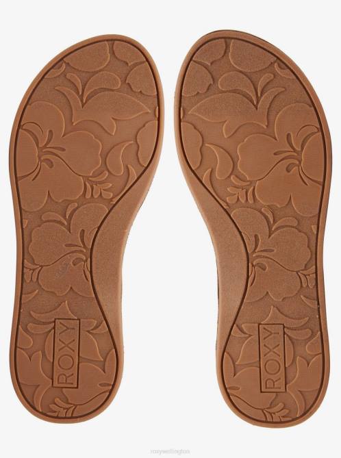 X4FH1464 white/snake Deeliah Sandals Women Roxy | Flip Flops