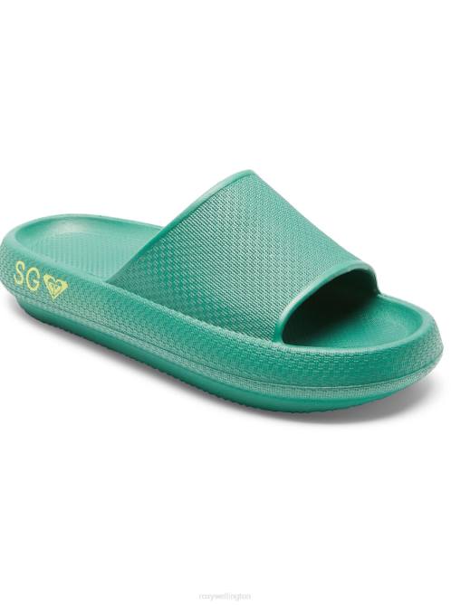 X4FH1198 green SG Slippery Slider Sandals Women Roxy | Sandals