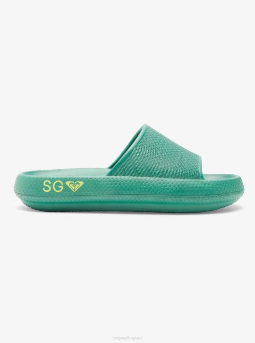 X4FH1198 green SG Slippery Slider Sandals Women Roxy | Sandals