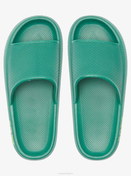 X4FH1198 green SG Slippery Slider Sandals Women Roxy | Sandals