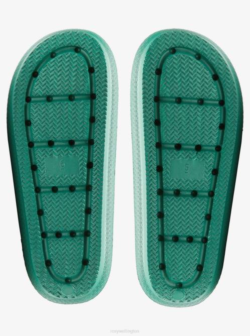 X4FH1198 green SG Slippery Slider Sandals Women Roxy | Sandals