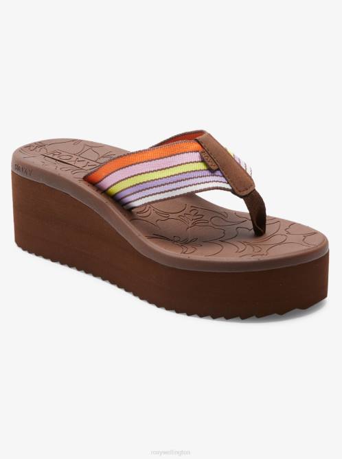 X4FH1199 brown Surf.Kind.Kate. Kallie Sandals Women Roxy | Sandals