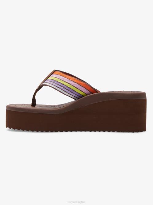 X4FH1199 brown Surf.Kind.Kate. Kallie Sandals Women Roxy | Sandals
