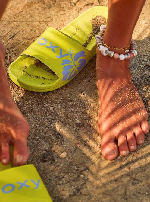 X4FH1201 neon yellow Surf.Kind.Kate. Slippy Sandals Women Roxy | Sandals