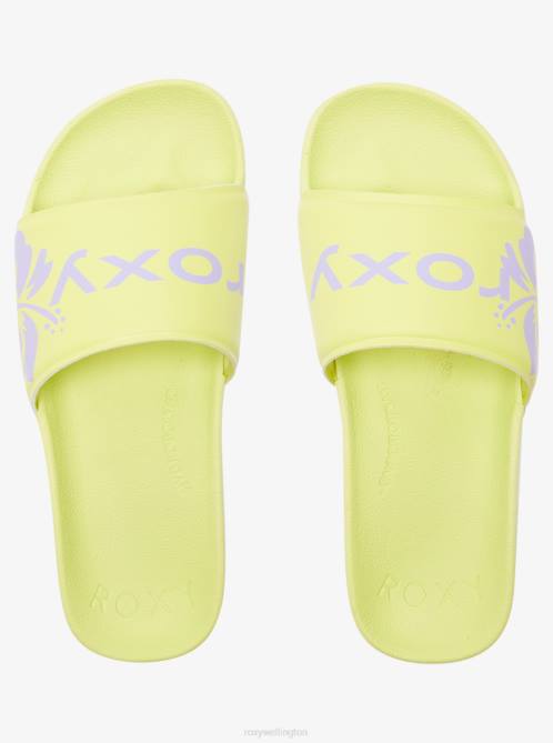 X4FH1201 neon yellow Surf.Kind.Kate. Slippy Sandals Women Roxy | Sandals