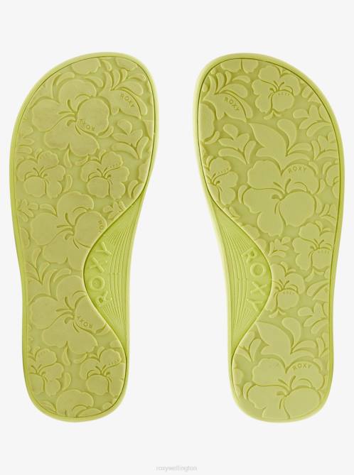 X4FH1201 neon yellow Surf.Kind.Kate. Slippy Sandals Women Roxy | Sandals