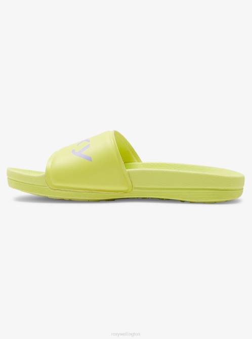 X4FH1201 neon yellow Surf.Kind.Kate. Slippy Sandals Women Roxy | Sandals