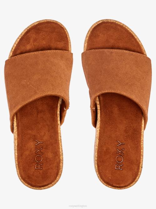 X4FH1202 brown Lanah Sandals Women Roxy | Sandals