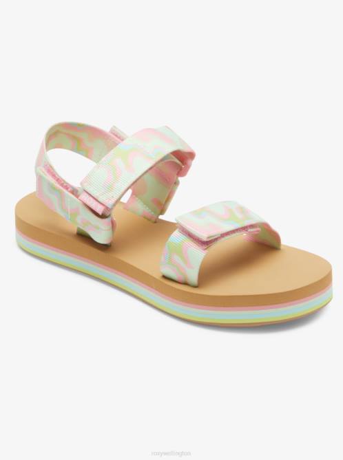 X4FH1242 multi Cage Sandals Women Roxy | Sandals